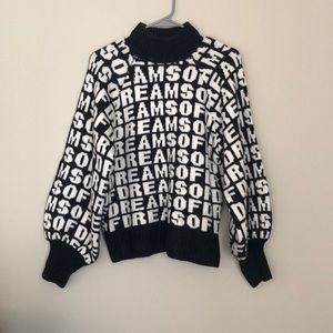 ‘DREAMS OF’ Mock Neck Sweater